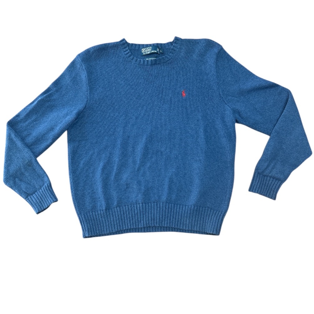Polo by Ralph Lauren Pima Cotton Crewneck Sweater Size:L Color:Blue